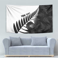 New Zealand Lawn Bowls Custom Tapestry Aotearoa Silver Fern - Polynesian Pride