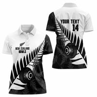 New Zealand Lawn Bowls Custom Women Polo Shirt Aotearoa Silver Fern LT14 - Polynesian Pride