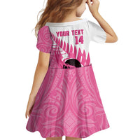 New Zealand Lawn Bowls Breast Cancer Custom Family Matching Mermaid Dress and Hawaiian Shirt Aotearoa Maori Silver Fern Pink Ribbon LT14 - Polynesian Pride