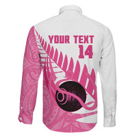 New Zealand Lawn Bowls Breast Cancer Custom Family Matching Summer Maxi Dress and Hawaiian Shirt Aotearoa Maori Silver Fern Pink Ribbon LT14 - Polynesian Pride