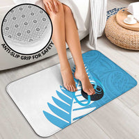 New Zealand Lawn Bowls Prostate Cancer Custom Bathroom Set Aotearoa Maori Silver Fern Blue Ribbon LT14 - Polynesian Pride