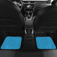 New Zealand Lawn Bowls Prostate Cancer Custom Car Mats Aotearoa Maori Silver Fern Blue Ribbon - Polynesian Pride