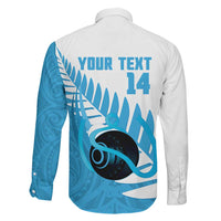 New Zealand Lawn Bowls Prostate Cancer Custom Family Matching Tank Maxi Dress and Hawaiian Shirt Aotearoa Maori Silver Fern Blue Ribbon LT14 - Polynesian Pride
