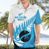 New Zealand Lawn Bowls Prostate Cancer Custom Hawaiian Shirt Aotearoa Maori Silver Fern Blue Ribbon LT14 - Polynesian Pride