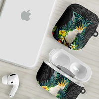 Sulphur-crested Cockatoo New Zealand AirPods Case Paua Shell Aotearoa Maori Tropical Flowers LT14 - Polynesian Pride