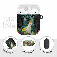 Sulphur-crested Cockatoo New Zealand AirPods Case Paua Shell Aotearoa Maori Tropical Flowers LT14 - Polynesian Pride