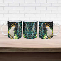 Sulphur-crested Cockatoo New Zealand Ceramic Mug Paua Shell Aotearoa Maori Tropical Flowers LT14 - Polynesian Pride