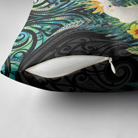 Sulphur-crested Cockatoo New Zealand Pillow Cover Paua Shell Aotearoa Maori Tropical Flowers LT14 - Polynesian Pride