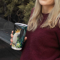 Sulphur-crested Cockatoo New Zealand Tumbler Cup Paua Shell Aotearoa Maori Tropical Flowers - Polynesian Pride