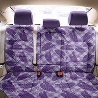 Purple Hawaii Kalo Palaka Motifs Back Car Seat Cover Hawaiian Taro Leaves Elegant Vibes - Polynesian Pride