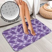 Purple Hawaii Kalo Palaka Motifs Bathroom Set Hawaiian Taro Leaves Elegant Vibes - Polynesian Pride