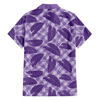 Purple Hawaii Kalo Palaka Motifs Family Matching Tank Maxi Dress and Hawaiian Shirt Hawaiian Taro Leaves Elegant Vibes LT14 - Polynesian Pride