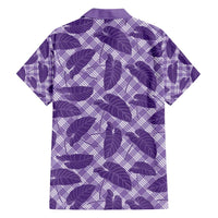 Purple Hawaii Kalo Palaka Motifs Hawaiian Shirt Hawaiian Taro Leaves Elegant Vibes - Polynesian Pride