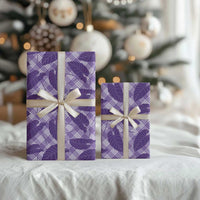 Purple Hawaii Kalo Palaka Motifs Wrapping Paper Hawaiian Taro Leaves Elegant Vibes - Polynesian Pride