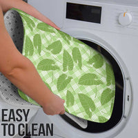 Green Hawaii Kalo Palaka Motifs Bathroom Set Hawaiian Taro Leaves Elegant Vibes - Polynesian Pride