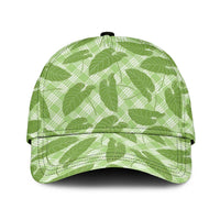 Green Hawaii Kalo Palaka Motifs Classic Cap Hawaiian Taro Leaves Elegant Vibes