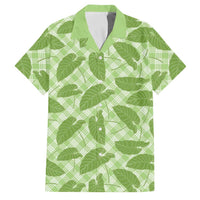 Green Hawaii Kalo Palaka Motifs Family Matching Mermaid Dress and Hawaiian Shirt Hawaiian Taro Leaves Elegant Vibes LT14 Dad's Shirt - Short Sleeve Green - Polynesian Pride