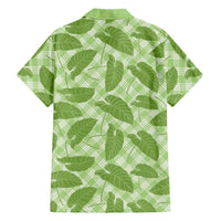 Green Hawaii Kalo Palaka Motifs Family Matching Short Sleeve Bodycon Dress and Hawaiian Shirt Hawaiian Taro Leaves Elegant Vibes LT14 - Polynesian Pride