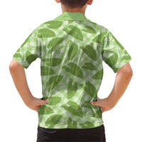 Green Hawaii Kalo Palaka Motifs Family Matching Tank Maxi Dress and Hawaiian Shirt Hawaiian Taro Leaves Elegant Vibes LT14 - Polynesian Pride