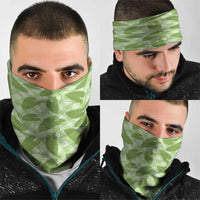 Green Hawaii Kalo Palaka Motifs Neck Gaiter Hawaiian Taro Leaves Elegant Vibes - Polynesian Pride