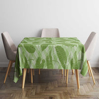 Green Hawaii Kalo Palaka Motifs Tablecloth Hawaiian Taro Leaves Elegant Vibes - Polynesian Pride