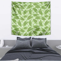 Green Hawaii Kalo Palaka Motifs Tapestry Hawaiian Taro Leaves Elegant Vibes - Polynesian Pride