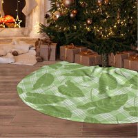 Green Hawaii Kalo Palaka Motifs Tree Skirt Hawaiian Taro Leaves Elegant Vibes - Polynesian Pride