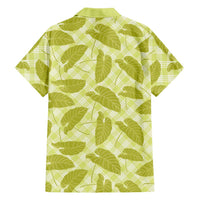 Lime Green Hawaii Kalo Palaka Motifs Family Matching Mermaid Dress and Hawaiian Shirt Hawaiian Taro Leaves Elegant Vibes LT14 - Polynesian Pride