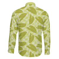 Lime Green Hawaii Kalo Palaka Motifs Family Matching Mermaid Dress and Hawaiian Shirt Hawaiian Taro Leaves Elegant Vibes LT14 - Polynesian Pride
