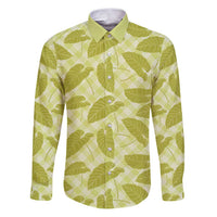 Lime Green Hawaii Kalo Palaka Motifs Family Matching Puletasi and Hawaiian Shirt Hawaiian Taro Leaves Elegant Vibes - Polynesian Pride
