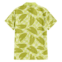 Lime Green Hawaii Kalo Palaka Motifs Family Matching Tank Maxi Dress and Hawaiian Shirt Hawaiian Taro Leaves Elegant Vibes - Polynesian Pride
