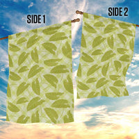 Lime Green Hawaii Kalo Palaka Motifs Garden Flag Hawaiian Taro Leaves Elegant Vibes - Polynesian Pride
