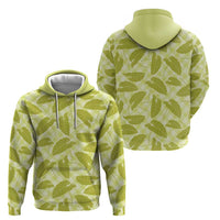 Lime Green Hawaii Kalo Palaka Motifs Hoodie Hawaiian Taro Leaves Elegant Vibes - Polynesian Pride