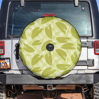 Lime Green Hawaii Kalo Palaka Motifs Spare Tire Cover Hawaiian Taro Leaves Elegant Vibes - Polynesian Pride