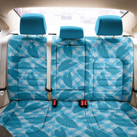 Blue Hawaii Kalo Palaka Motifs Back Car Seat Cover Hawaiian Taro Leaves Elegant Vibes - Polynesian Pride