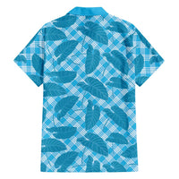 Blue Hawaii Kalo Palaka Motifs Family Matching Summer Maxi Dress and Hawaiian Shirt Hawaiian Taro Leaves Elegant Vibes LT14 - Polynesian Pride
