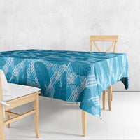 Blue Hawaii Kalo Palaka Motifs Tablecloth Hawaiian Taro Leaves Elegant Vibes - Polynesian Pride