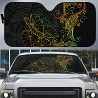 Aloha Hawaii Kalo Auto Sun Shade Reggae Taro Polynesian Pattern - Polynesian Pride