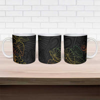 Aloha Hawaii Kalo Ceramic Mug Reggae Taro Polynesian Pattern - Polynesian Pride