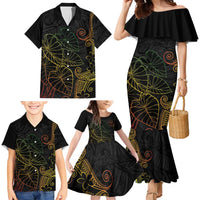 Aloha Hawaii Kalo Family Matching Mermaid Dress and Hawaiian Shirt Reggae Taro Polynesian Pattern LT14 - Polynesian Pride