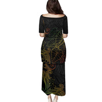 Aloha Hawaii Kalo Family Matching Puletasi and Hawaiian Shirt Reggae Taro Polynesian Pattern - Polynesian Pride