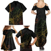 Aloha Hawaii Kalo Family Matching Summer Maxi Dress and Hawaiian Shirt Reggae Taro Polynesian Pattern LT14 - Polynesian Pride