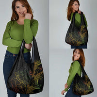 Aloha Hawaii Kalo Grocery Bag Reggae Taro Polynesian Pattern - Polynesian Pride