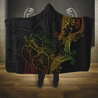 Aloha Hawaii Kalo Hooded Blanket Reggae Taro Polynesian Pattern - Polynesian Pride