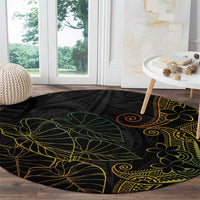 Aloha Hawaii Kalo Round Carpet Reggae Taro Polynesian Pattern - Polynesian Pride