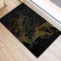 Aloha Hawaii Kalo Rubber Doormat Reggae Taro Polynesian Pattern - Polynesian Pride