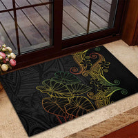 Aloha Hawaii Kalo Rubber Doormat Reggae Taro Polynesian Pattern - Polynesian Pride