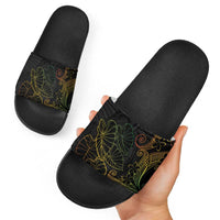 Aloha Hawaii Kalo Slide Sandals Reggae Taro Polynesian Pattern - Polynesian Pride