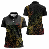 Aloha Hawaii Kalo Women Polo Shirt Reggae Taro Polynesian Pattern - Polynesian Pride