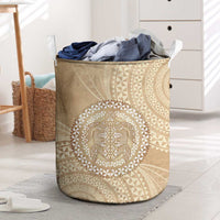 Tonga Ngatu Turtle Laundry Basket Vintage Tongan Tapa Cloth LT14 Brown - Polynesian Pride